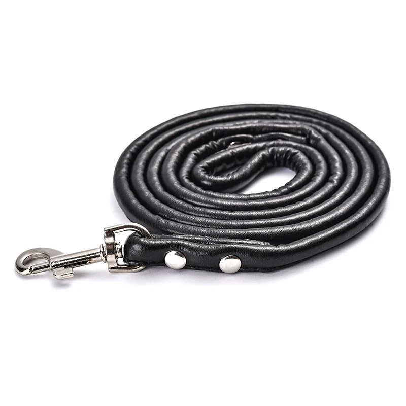 1,2 м Pu поводок для собак шнурок-веревка для питомцев, для крупных собака продукты поводок для собаки веревка тяги ошейник для собаки свинца - Цвет: Черный