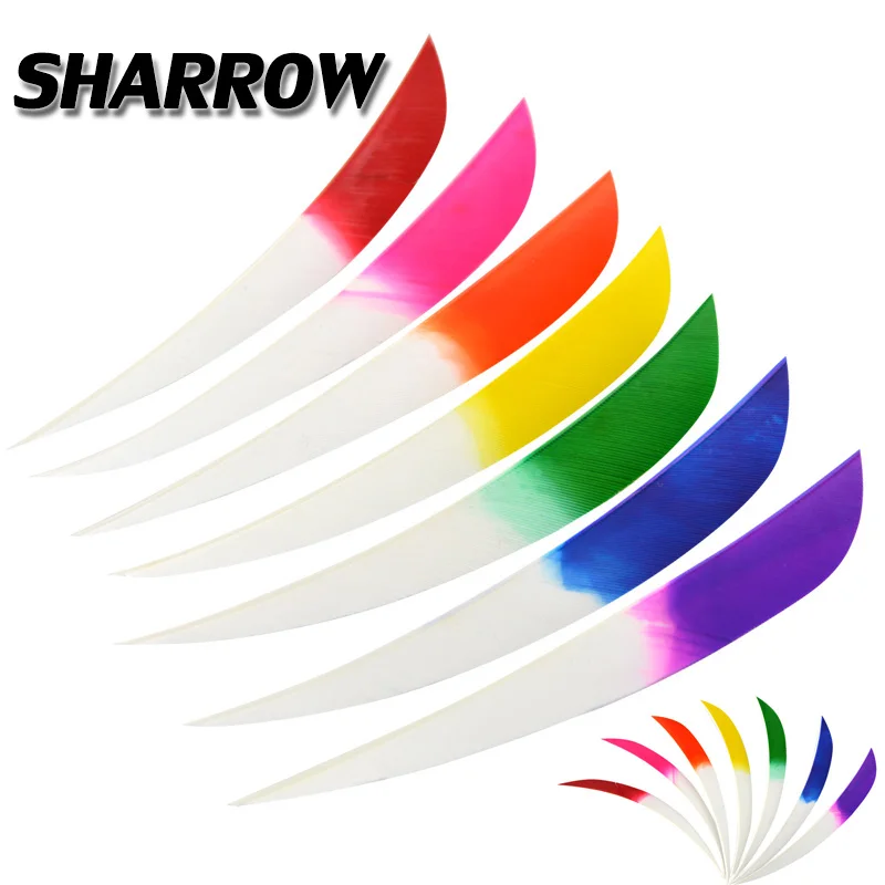 

50pcs 5inch Arrow Feather 7color Archery Colorful Head staining Turkey Feather Fletching Arrow Hunting Shooting Accessories