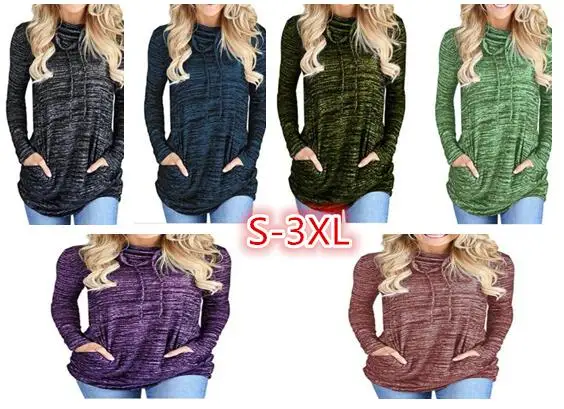 Women Hoodies Pullovers Autumn Casual Loose Pocket Long Sleeve Sweatershirt Female Fashion Drawstring Tops