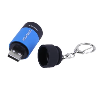 

Mini LED Flashlight Keychain Torch USB Light Portable Mini Torch Flash Light USB Rechargeable Keychain Torch Lamp