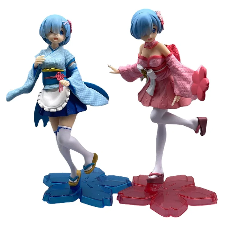 RE ZERO Starting Life In Another World Anime Ram Rem Kimono Sakura Rem