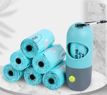  Dog toilet pet garbage bag blue thickened degradable lavender fragrance cat excrement bag shovel excrement artifact 