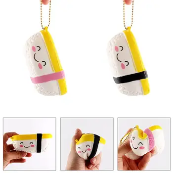 

Cute Sushi Pendant Squishied Slow Rising Stress Reliever Kids Adults Squeeze Toys soft and elastic not easy to damage