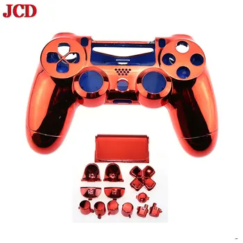 

For PS4 V1 Controller Case Cover PlayStation 4 DualShock 4 Wireless Gamepad Plating Chrome Full Set Housing Shell buttons
