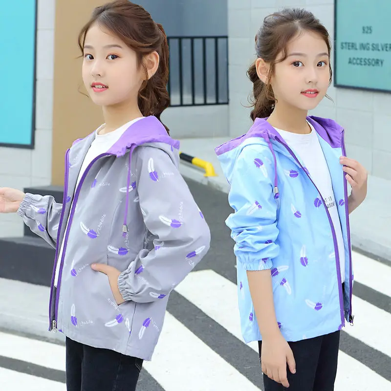 INS/популярное пальто для девочек Детская куртка на возраст от 4 до 13 лет плащ с