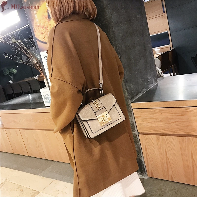 Women Bag Female Leather Handbags Small Messenger Bag Chain Flip Tote Crossbody Bags for Women Vintage Shoulder Bag Bolsos