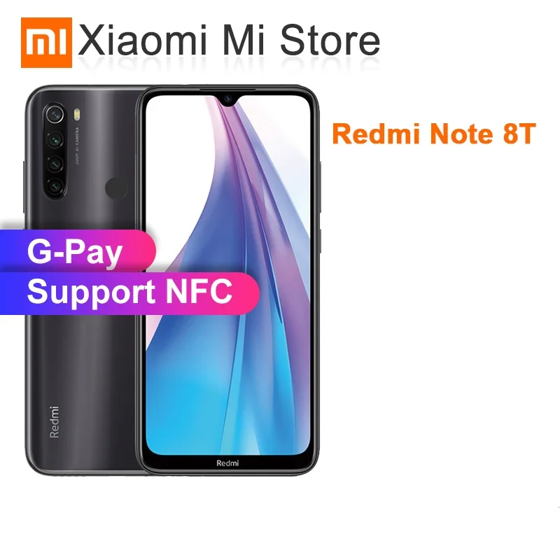 Xiaomi Redmi Note 8 T глобальная версия 4 Гб ОЗУ 64 ПЗУ NFC мобильный телефон 48 МП