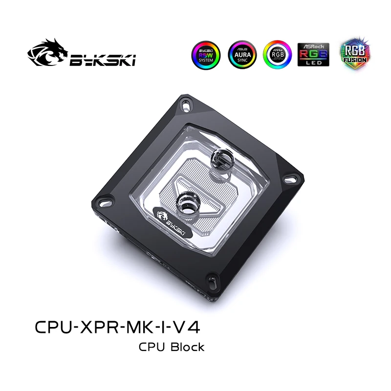 Bykski-cpu Bloco de Refrigeração a Água Cpu-xpr-mk-i-v4 para Intel Lga1150 1151 1155 1156 1200 17002011 2066 Radiador Preto Rgb Aura - Imagem 3