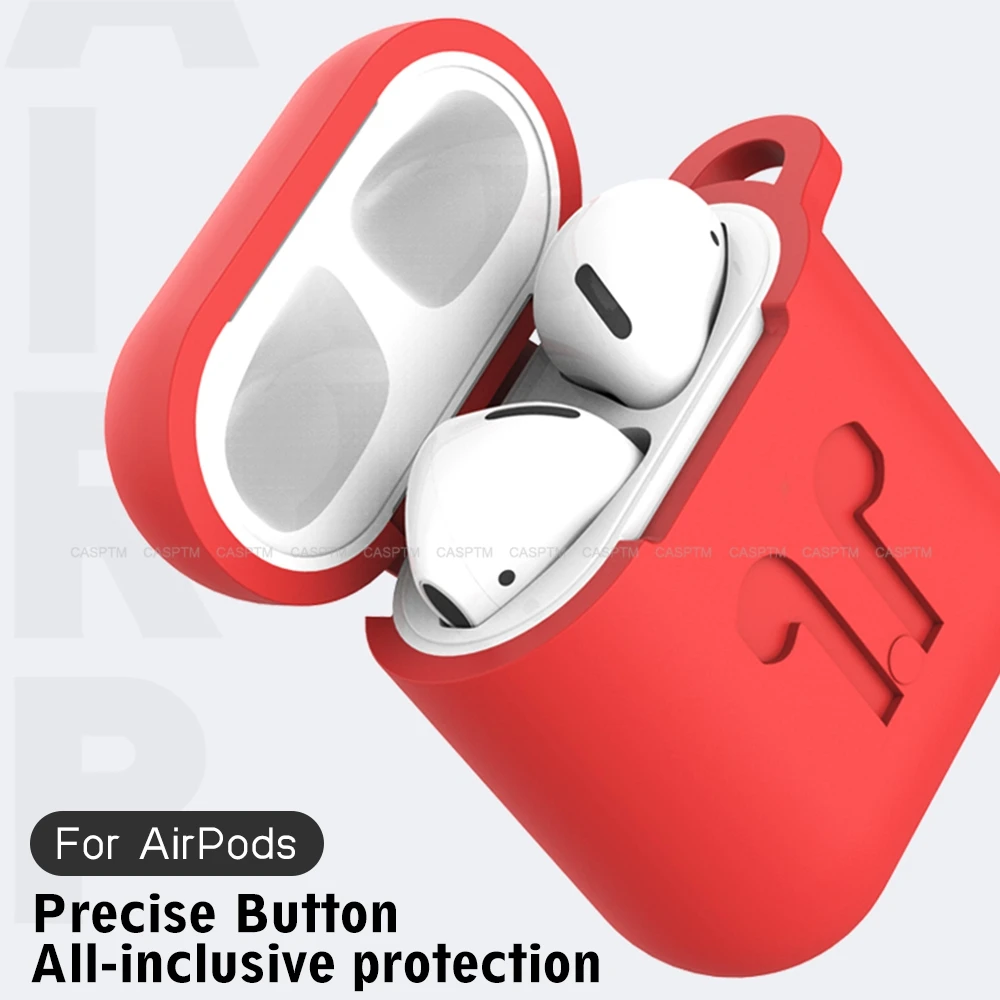 Защитный чехол для наушников Apple Airpods 2 1 силиконовый из ТПУ с зарядным