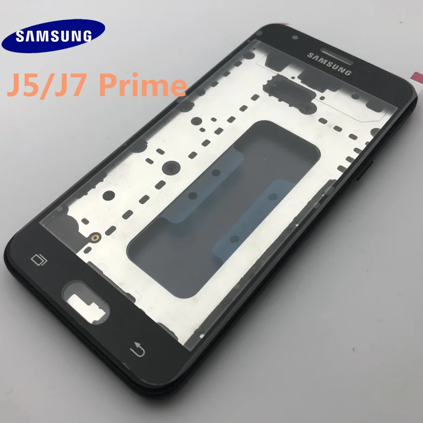 Чехол для samsung Galaxy J5 Prime G570 On5/J7 Prime G610 с полным корпусом, задняя крышка, передняя стеклянная линза+ средняя рамка