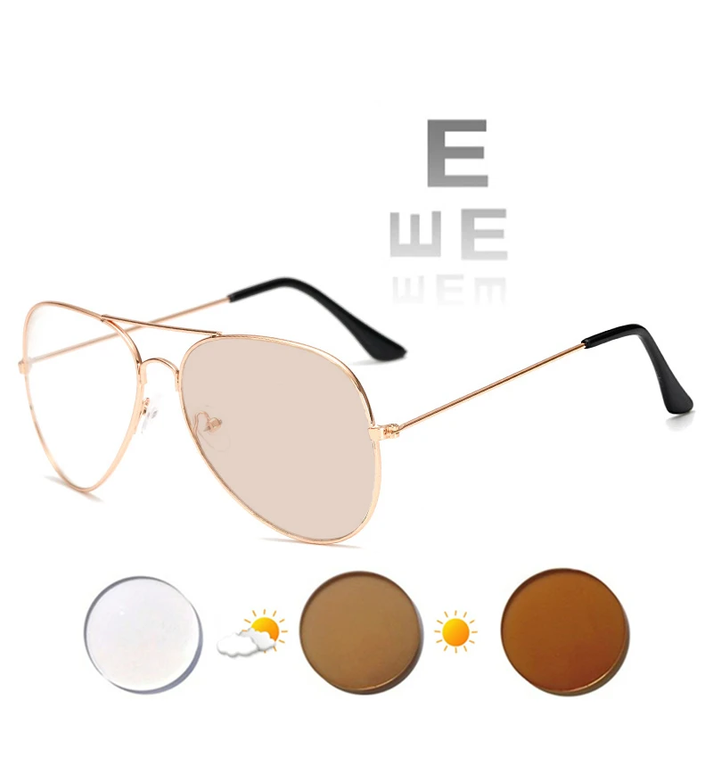 SUMONDY Myopia Glasses Prescription -0.5 to -8.0 Women Men Alloy Frame Photochrom Anti Blue Ray Nearsighted And Astigmatism UF51 2