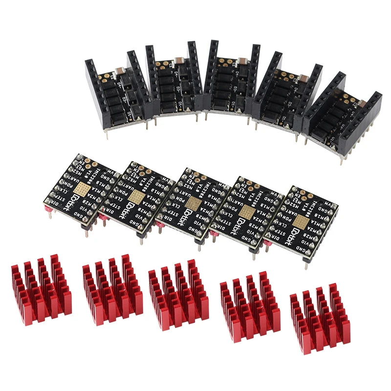 3d принтер TMC2208 Драйвер шагового двигателя+ Встроенный зачистки x5PCS 256 отдел