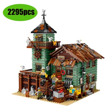 

2020 New 21310 Ideas Fisherman Cabin Fishing Store Lepining Building Blocks Creator Expert Street View MOC Model Toy Bricks