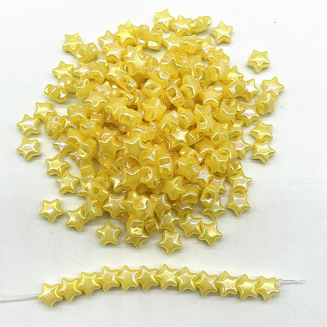 10mm AB Colourful Five-pointed Star Acrylic Loose Spacer Beads for Jewelry Making DIY Handmade Bracelets Accessories