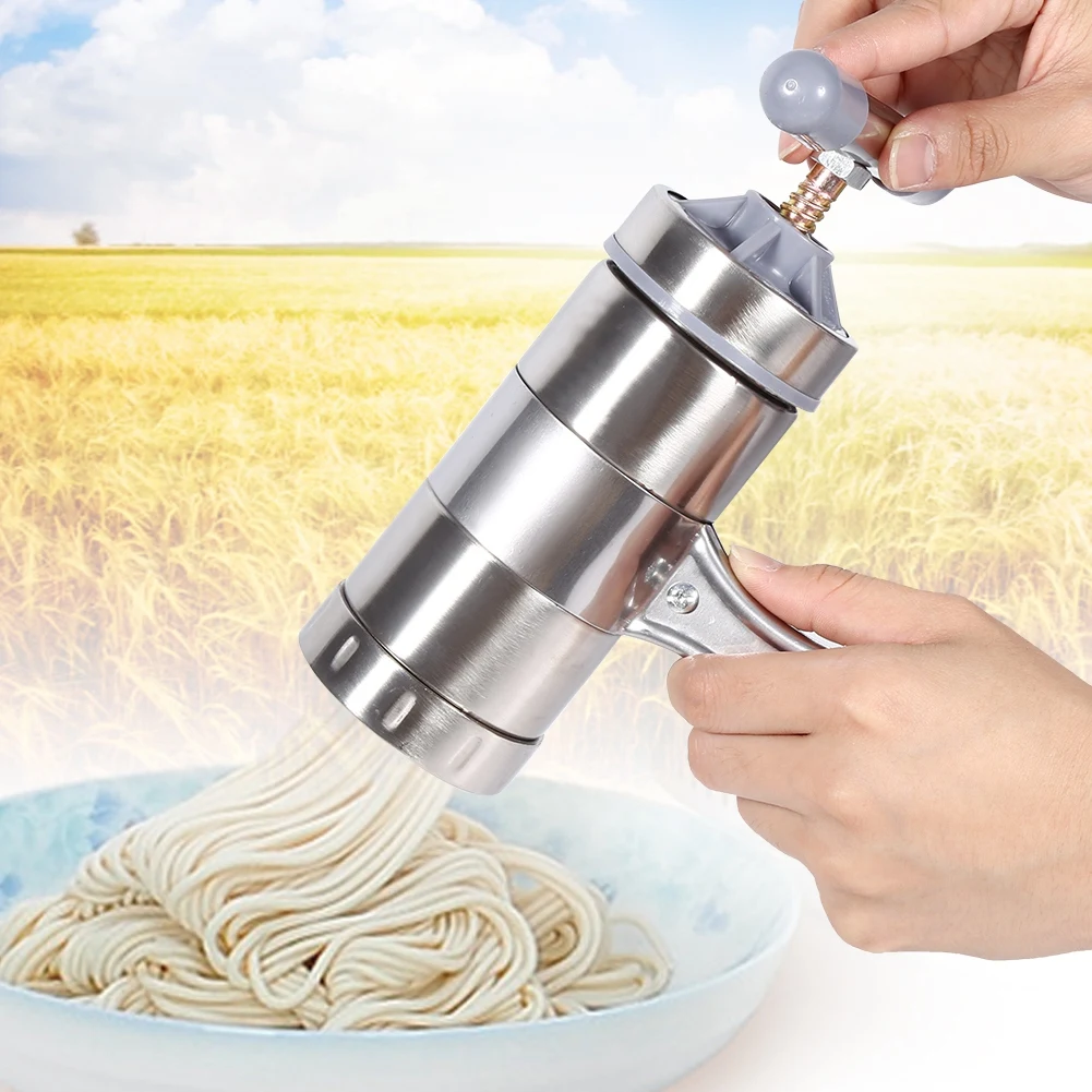 Ручной пресс для лапши из нержавеющей стали, машина для приготовления макаронных изделий, резак, соковыжималка для фруктов, кухонные инструменты для приготовления спагетти