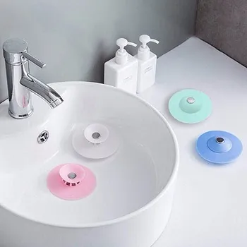 

Kitchen fashion Silicone Floor Drain Hair Stopper Bathtub Plug Bathroom Kitchen Basin Stopper Sink Strainer Random colors