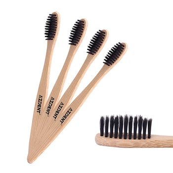 

4pcs Toothbrush Dental Double Ultra Soft Teeth Tooth Brush Bamboo Charcoal Soft Brush Tongue Cleaner