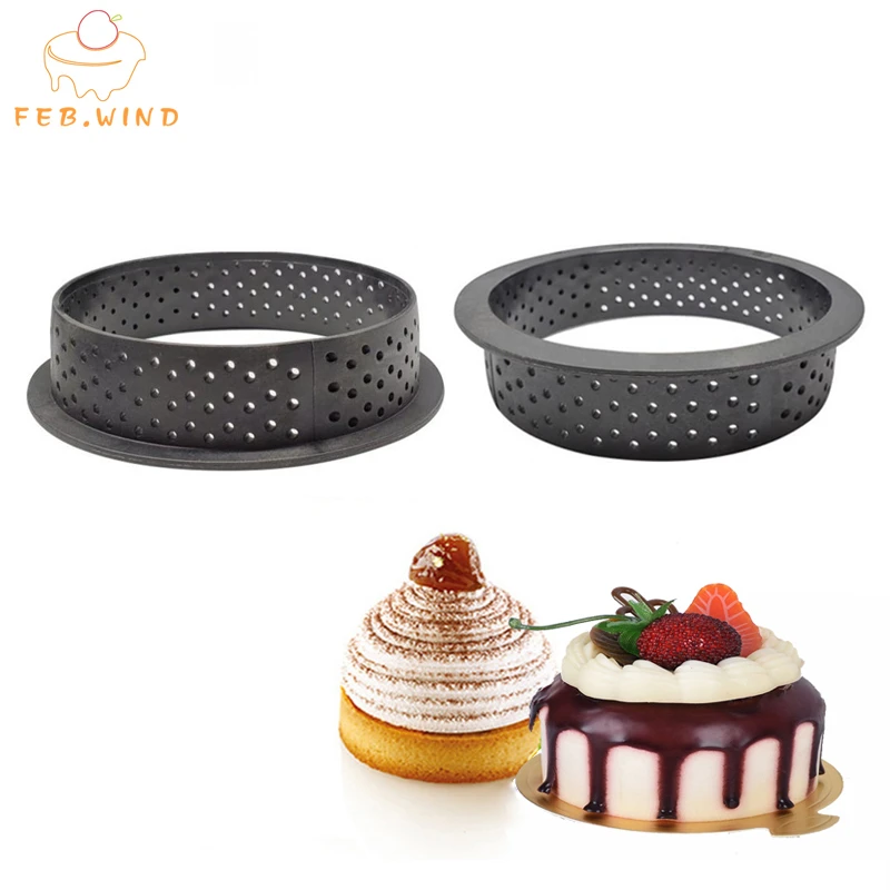 Kit D Anneau De Cuisson Anneau De Tarte Perfore Mini Tartelettes Chocolat Mousse Anneaux De Gateau Coupe Tarte Resistant A La Chaleur 462 Aliexpress