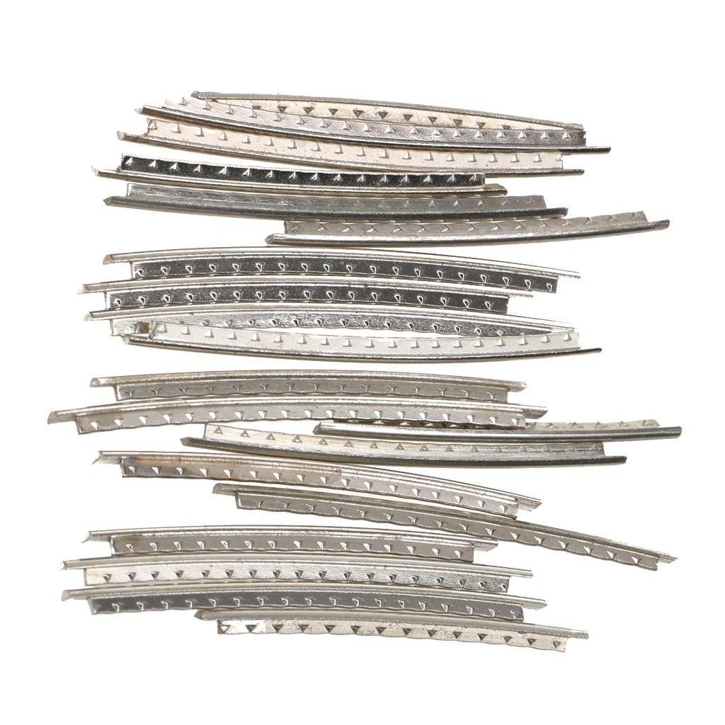 24Pcs Copper Fret Wire Fretwire Set 2.2mm Silver Tone For Electric Guitars