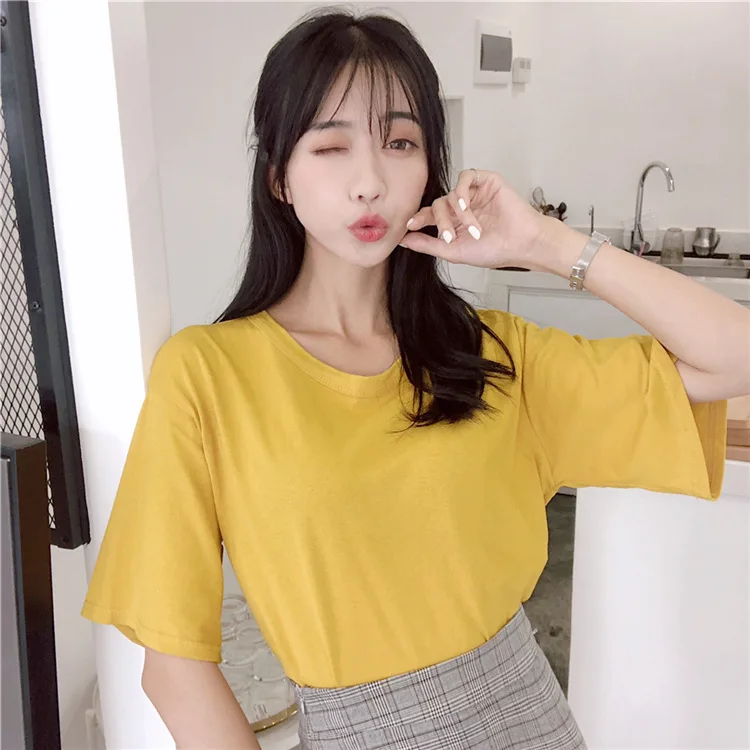 Лето повседневные женские футболки Ulzzang уличная мультяшная футболка с открытой спиной Топы Harajuku короткий рукав Футболка