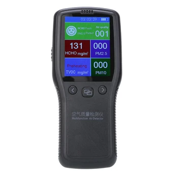 

Digital PM2.5 Air Quality Detector LCD Displayed PM10 TVOC HCHO Formaldehyde Air Quality Measuring Testing Tools 152*68*42mm