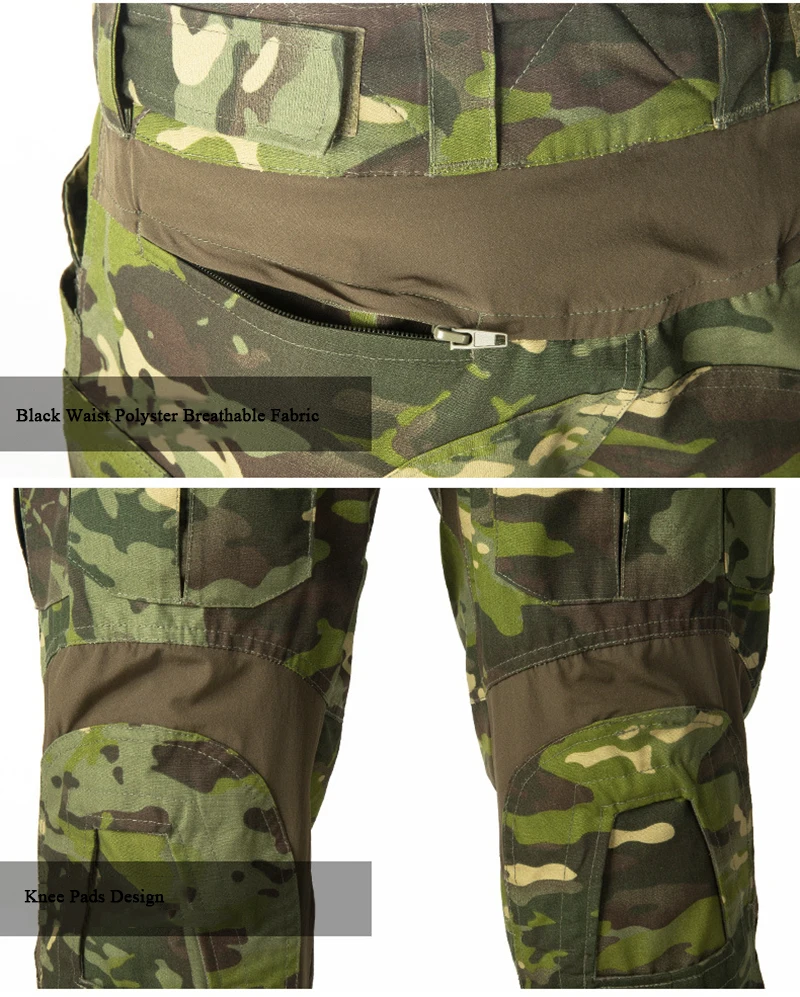 Камуфляжная тактическая армейская униформа, охотничья одежда G3 Combat BDU Multicam, черные военные штаны, рубашка, костюм, страйкбольная снайперская одежда