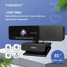 TISHRIC HD Conference Camera H200 1080p Webcam PC Camera Web Camera with Microphone External Speaker Web Cam for Videoconference