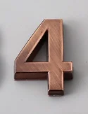 3D табличка с цифрами на дверь, табличка на ящик для дома, табличка с покрытием для ворот, цифры от 0 до 9, пластиковая табличка на номер, наклейка для дома в отеле, адресная дверная табличка - Цвет: 4 5cm