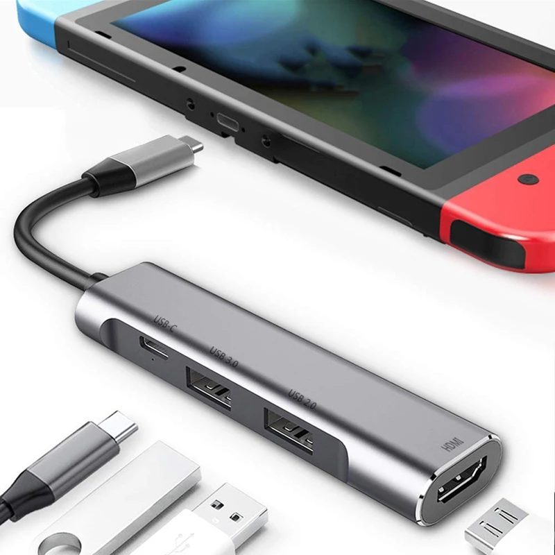 4 в 1 концентратор USB3.1 к HDMI/USB3.0/PD адаптер для nintendo type C концентратор для huawei P20 mate 20 Pro