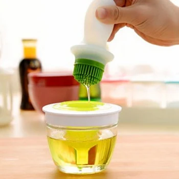 

High Temperature Great Silicone Oil Brush Barbecue Brush Oil Bottle Suit Kitchen Baking Cooking Baking Pancake BBQ Good Tool