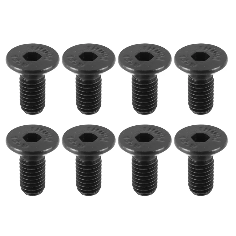 

8Pcs MTB Bike Lock Shoe Cleat Mounting Screw for Shimano SPD Self-Locking Pedal Lock Steel Black
