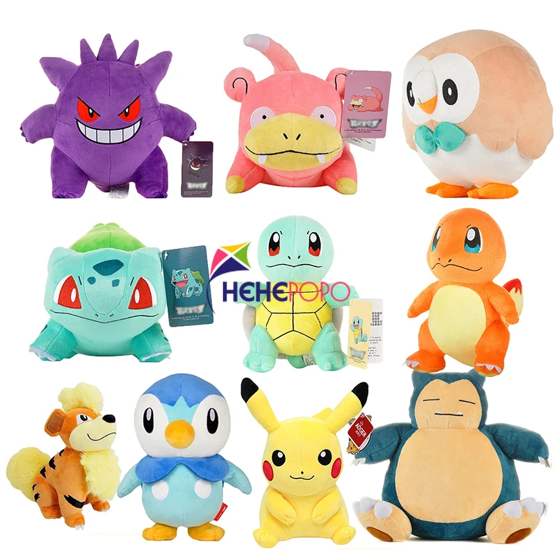 Оригинальный покемон плюшевые куклы Пикачу Бульбазавр Squirtle Charmander Чаризард Eevee