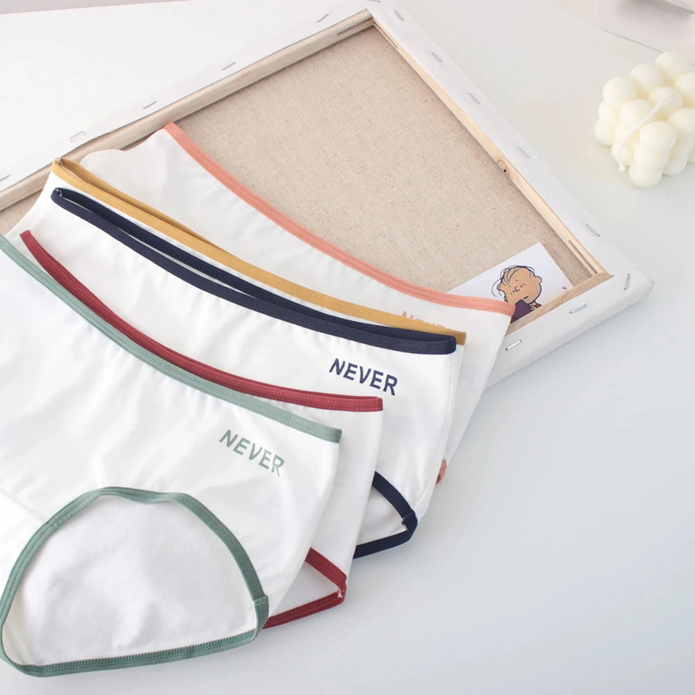 

6 Pieces Cotton Weekly Underwear Women Colorful Mid-Rise Female Panties Soft Breathable Fabric Brief Girls New Fashion Lingerie