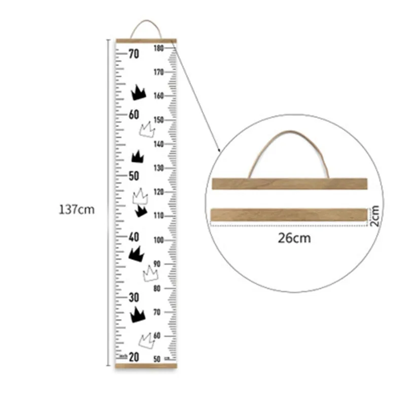Деревянная настенная подвесная детская линейка роста Stadiometer детская комната Таблица роста домашний Декор Съемный рост наклейки на стену - Цвет: HR004