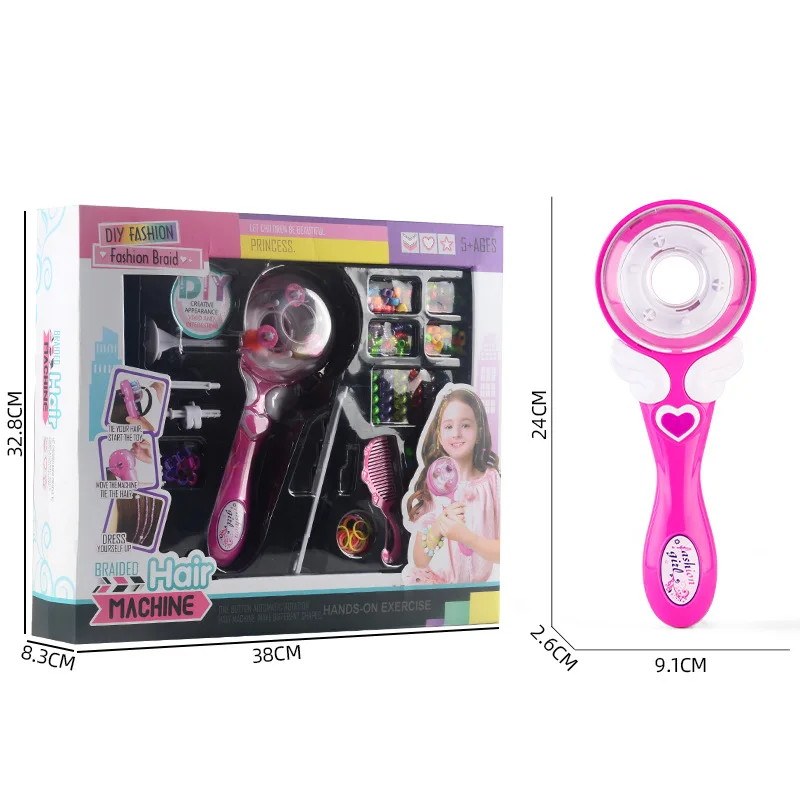Girl's Hair DIY Accessories Magic Weaver Braider Electric Braids Machine Kids Education Hand Made Pretend Play Beauty Kit Toys (2)