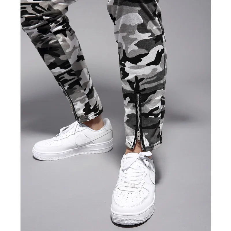 Zongke Camo Мужские штаны для бега брюки Мужские штаны уличная тренировочные штаны-шаровары штаны, мужские брюки XXL хип хоп Осень новинка
