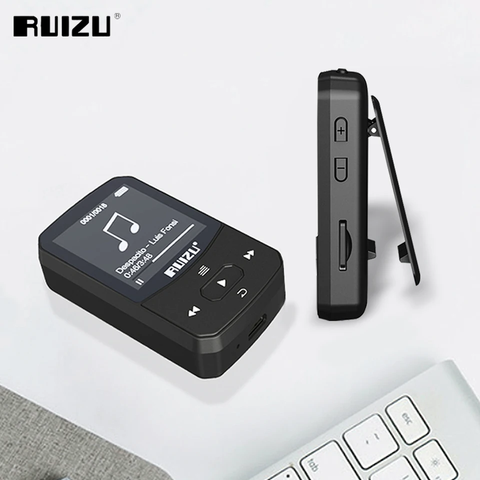 Ruizu x52クリップmp3プレーヤー (bluetooth付き) ロスレススポーツ