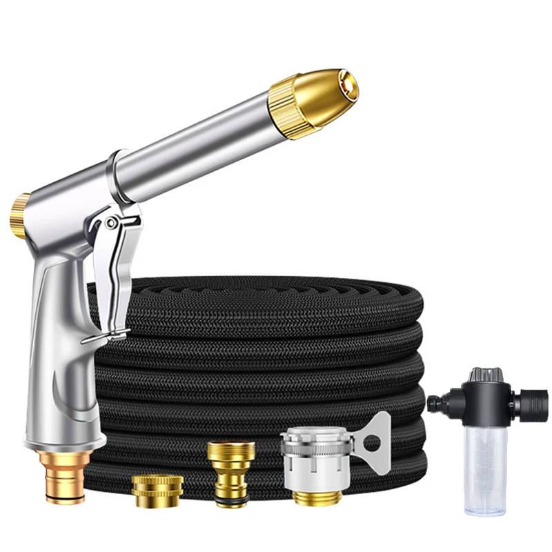 Expandable Spray-Gun Watering Garden-Hose Plastic Pipe Car-Wash Magic High-Pressure Flexible
