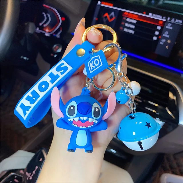 Disney Stitch Keychain Variety of Cartoon Lilo & Stitch Cute Doll Keyring Fashion Couple Bag Ornament Key Chain Car Pendant Gift 24