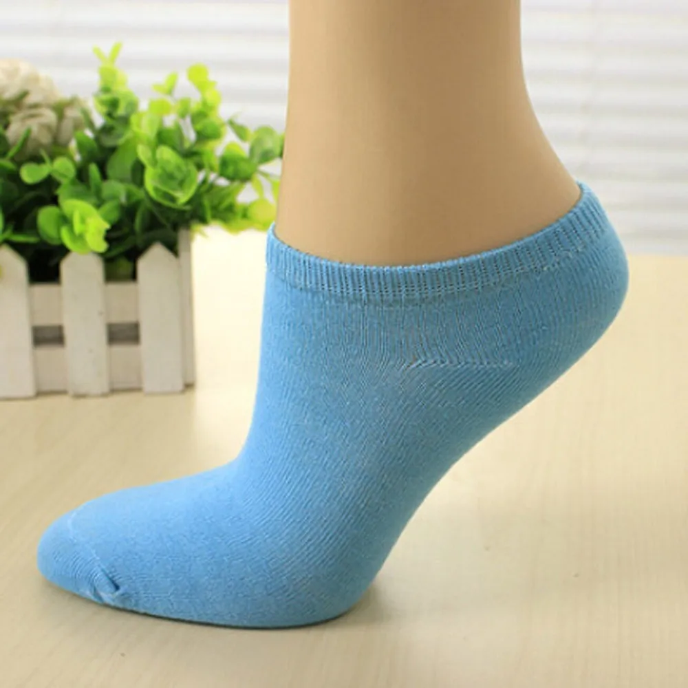 1Pairs Womens Girls Comfortable Cotton Candy Color Sweet Various Vibrant Sock Slippers Funny Short Soft Ankle Socks 