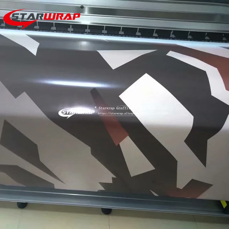 Starwrap Camo Виниловая наклейка для авто украшения автомобиля темно-красная и черная камуфляжная обертка виниловая пленка