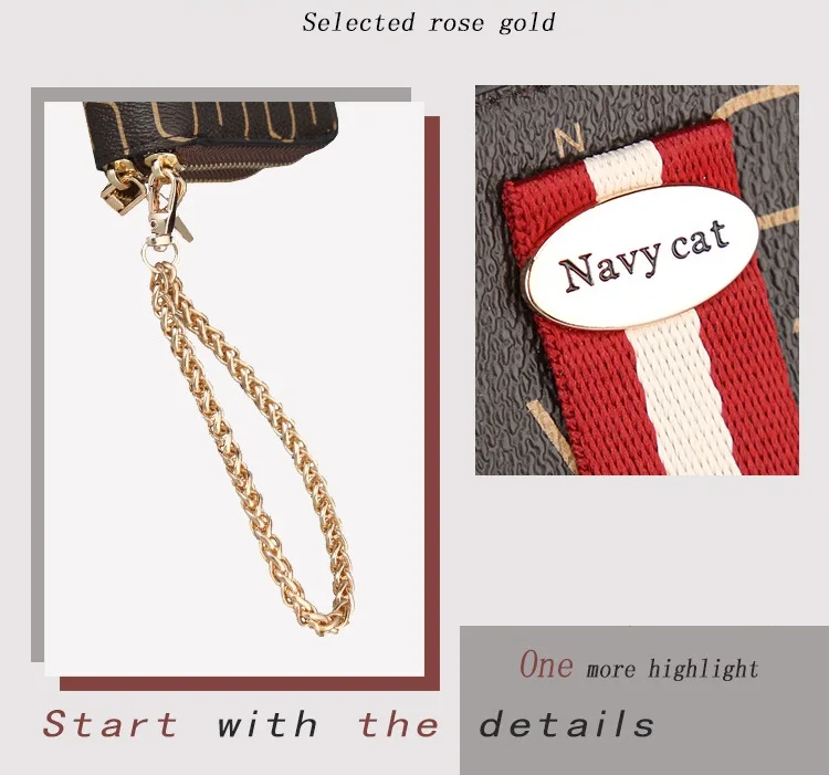 Navy CAT Small Women Wallets Female Leather Wallet Zipper Design With Coin Purse Pockets Mini Walet Womens Bag36