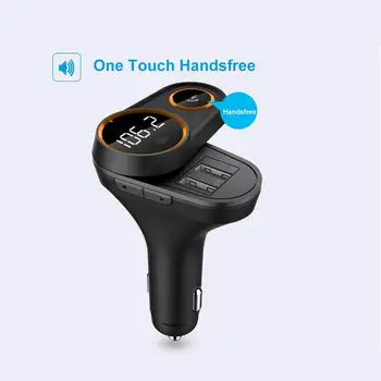 

Car Bluetooth FM Transmitter Wireless Handsfree Audio Receiver Auto MP3 Player 4.8A Dual USB Fast Charger Car Accessories