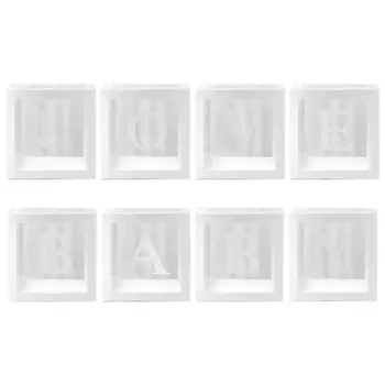 

Balloon Transparent Name Box Babyshower Props Xmas Birthday Party Decoration H4GD