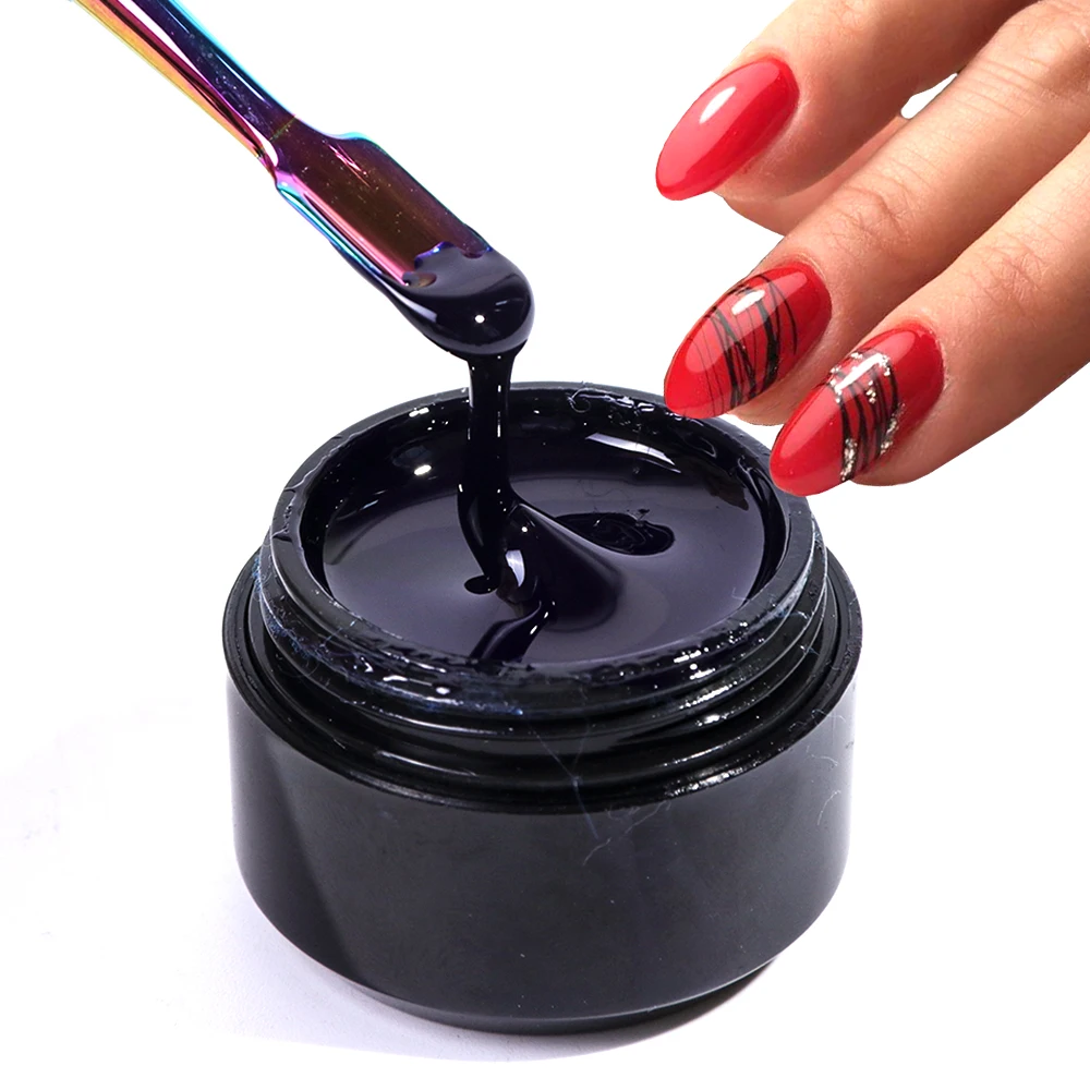 1 бутылка для ногтей паук гель веб-живопись креативный УФ-гель для дизайна ногтей проволочный точечный рисунок лак вытягивающий шелк лак для ногтей LAA10-1