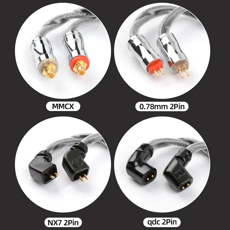 4芯銀メッキUPOCCケーブル HCK C4-1 QDC 4.4mm 4芯銀メッキUPOCCケーブル HCK C4-1 QDC 4.4mm