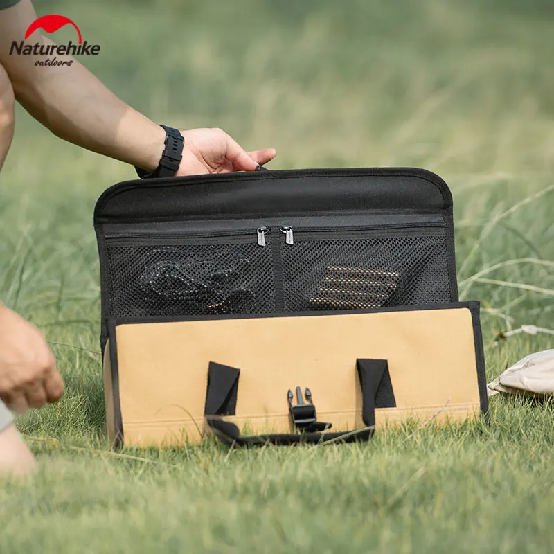 Naturehike 9.6L Outdoor Travel Storage Bag Portable Large Capacity Tent Accessories Tool Bag Multiple Pockets Sundry Box