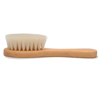 

2 Pcs/set New Baby Care Natural Wool Wooden Brush Comb Kids Hairbrush Newborn Infant Comb Head Massager 24BE