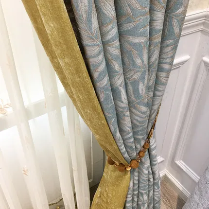 Штора из синели для спальни желтая штора с вышивкой гостиной|Занавеска| |