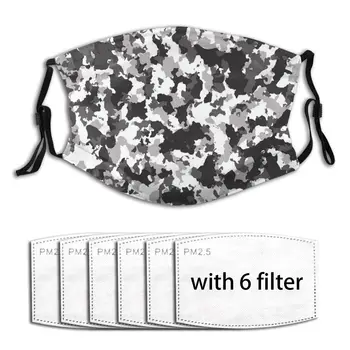 

Anti Haze Grey Military Camouflage PM2.5 Anti Dust Mask Unisex Activated Carbon Filter Mouth Bacteria Face Masks Windproof